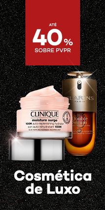 Produtos de cosmética de Rosto Luxo com destaque promocional de até 40% sobre preço de Venda ao Público Recomendado